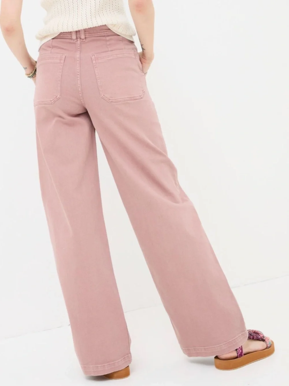 Fatface Cassie Wideleg jean in rosepink - Picture 3 of 4